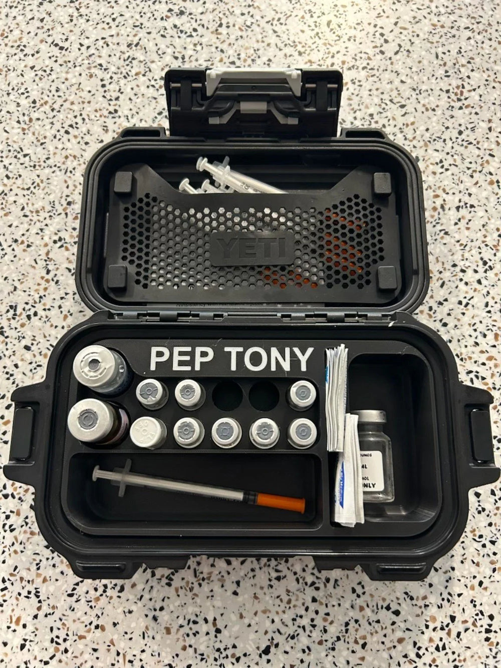 Medication insert system for YETI LoadOut GoBox 1