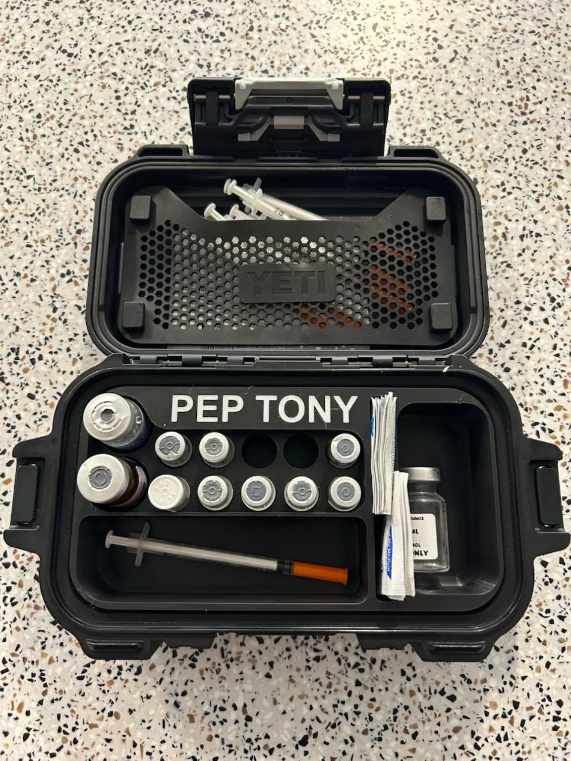 Medication insert system for YETI LoadOut GoBox 1