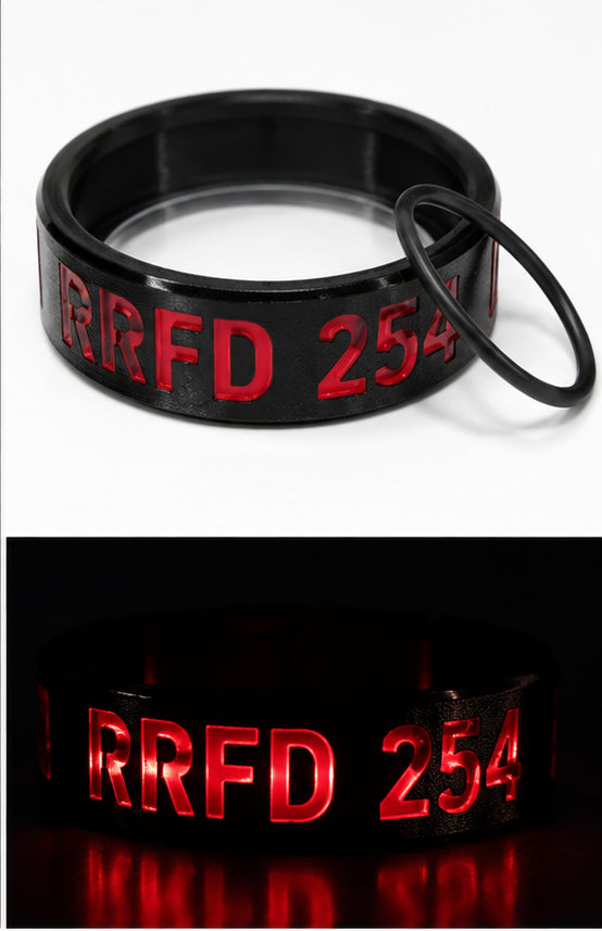 Custom firefighter flashlight bezel